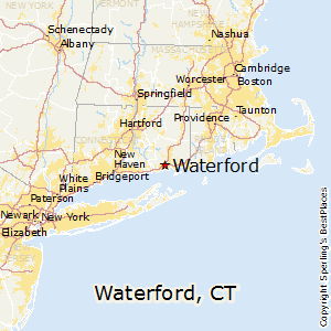 Waterford,Connecticut Map
