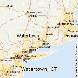 Watertown,Connecticut Map