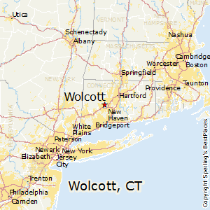 Wolcott,Connecticut Map