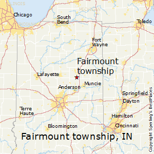Fairmount_township,Indiana Map