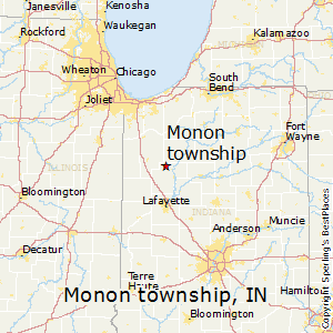 Monon_township,Indiana Map