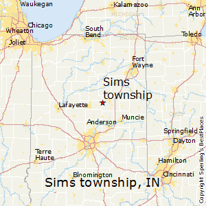 Sims_township,Indiana Map