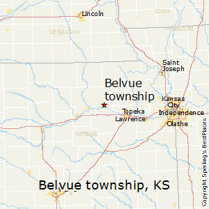 Belvue_township,Kansas Map