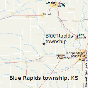 Blue_Rapids_township,Kansas Map