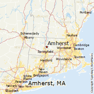 Amherst,Massachusetts Map
