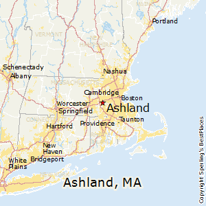 Ashland,Massachusetts Map
