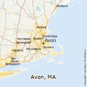 Avon,Massachusetts Map