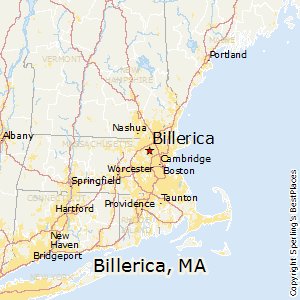 Billerica,Massachusetts Map