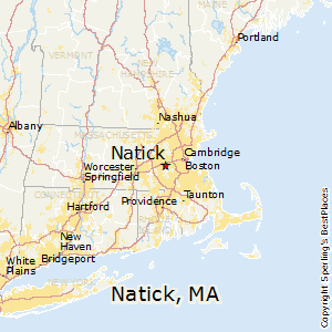 Natick,Massachusetts Map