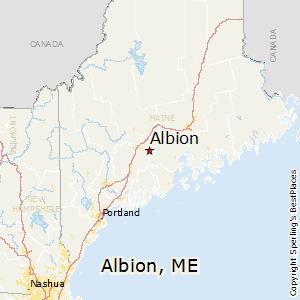 Albion,Maine Map