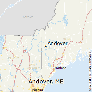 Andover,Maine Map
