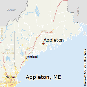 Appleton,Maine Map