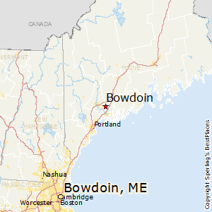 Bowdoin,Maine Map
