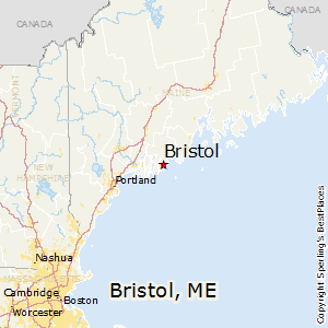 Bristol,Maine Map