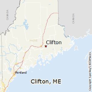 Clifton,Maine Map