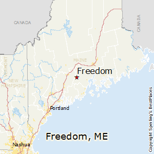 Freedom,Maine Map
