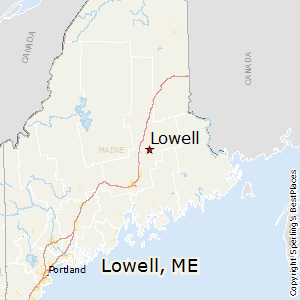 Lowell,Maine Map