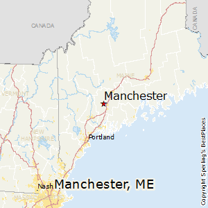 Manchester,Maine Map