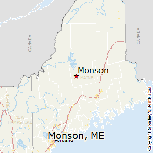 Monson,Maine Map