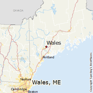 Wales,Maine Map