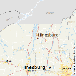 Hinesburg,Vermont Map