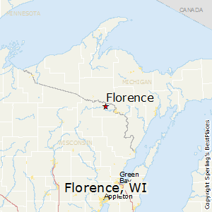 Florence,Wisconsin Map