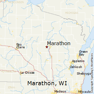 Marathon,Wisconsin Map