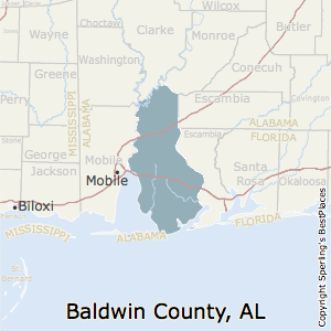 Baldwin,Alabama County Map