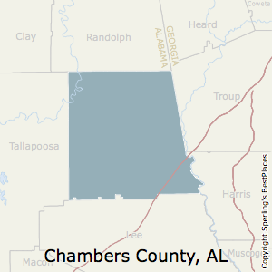 Chambers,Alabama County Map