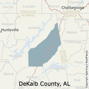 DeKalb,Alabama County Map