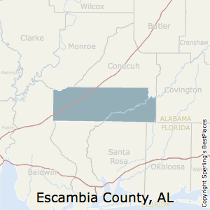 Escambia County Zip Code Map