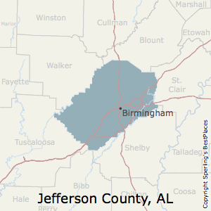 Jefferson,Alabama County Map