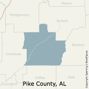 Pike,Alabama County Map