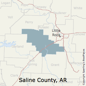 Saline,Arkansas County Map