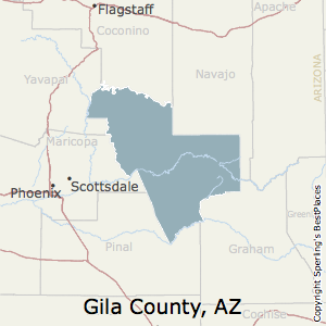 Gila,Arizona County Map