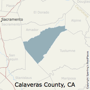 Calaveras,California County Map