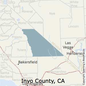 Inyo,California County Map