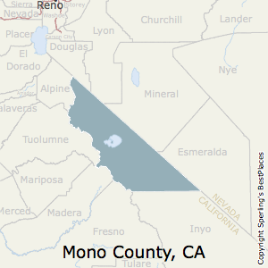 Mono,California County Map