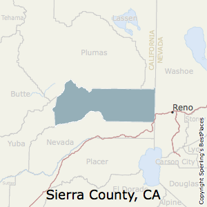 Sierra,California County Map