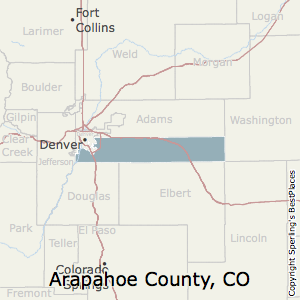 Arapahoe,Colorado County Map