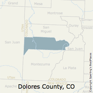 Dolores,Colorado County Map