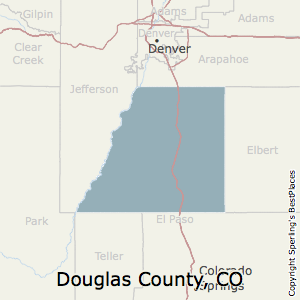 Douglas,Colorado County Map