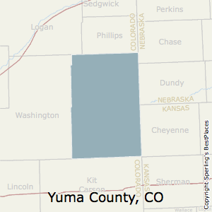 Yuma,Colorado County Map