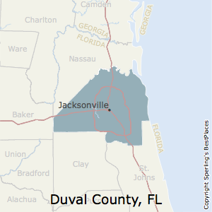 Duval,Florida County Map