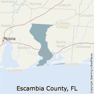 Escambia,Florida County Map