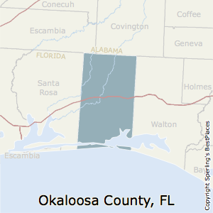 Okaloosa,Florida County Map