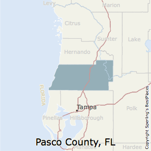 Pasco,Florida County Map