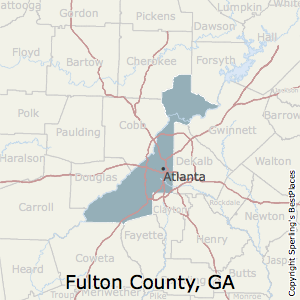 Fulton,Georgia County Map