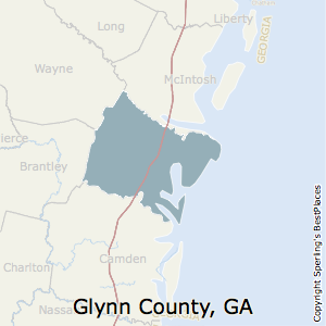 Glynn,Georgia County Map