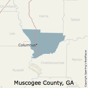 Muscogee,Georgia County Map